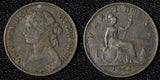 Great Britain Victoria Bronze 1878 Farthing KM# 753  (28 313)