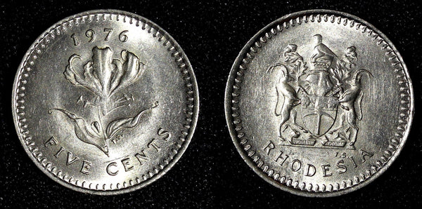 Rhodesia Zimbabwe  1976 5 Cents UNC KM# 13 ( 27 703)