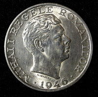 ROMANIA Mihai I Silver 1946 25000 Lei 32mm 1 Year Type aUNC KM# 70 (27 635)