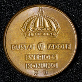 Sweden Gustaf VI Adolf Bronze 1961 U 1 Ore GEM BU Toned KM# 820 (30 225)