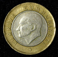 Turkey Mustafa Kemal Atatürk Bi-Metallic 2011 1 Lira heavy type KM# 1244 (117)