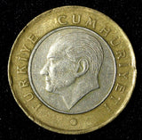 Turkey Mustafa Kemal Atatürk Bi-Metallic 2011 1 Lira heavy type KM# 1244 (117)
