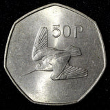 Ireland Republic Copper-Nickel 1970 50 Pence 30 mm 1st Year Type KM# 24 (28 963)
