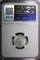 Egypt Occupation Coinage Silver AH1335/1917 H 2 Piastres NGC MS64 KM# 317.2 (34)