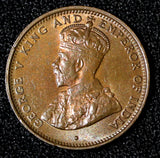 Ceylon George V Copper 1926 1/2 Cent Last Year Type UNC KM# 106 (30 318)