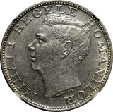 ROMANIA Mihai I Silver 1944 500 Lei WWII Issue 32mm NGC UNC DETAILS KM# 65 (19)