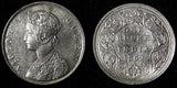 India-British Victoria Silver 1862 (B) Rupee Better Date aUNC KM# 473.1 (28 297)