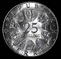 Austria Maria Theresia Silver 1967 25 Schilling UNC KM# 2901 (27 836)
