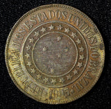 BRAZIL Bronze 1907 40 Reis 30mm BETTER DATE Mintage-217.500 KM# 491 (27 661)