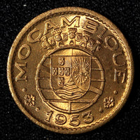 Mozambique Portuguese Colony Bronze 1953 50 Centavos UNC KM# 81 (27 670)