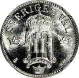 SWEDEN Oscar II Silver 1907 EB 10 Ore 1 YEAR TYPE NGC MS65 GEM BU KM# 774 (013)