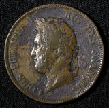 French Colonies Guadeloupe Louis- Philippe Bronze 1841 10 Centimes KM# 13 (863)
