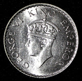 India-British George VI Silver 1940 (B) 1/4 Rupee  2.92 g.UNC KM# 545 (28 774)