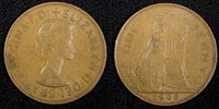 Great Britain Elizabeth II Bronze 1966 1 Penny  KM# 897 (27 284)
