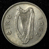 Ireland Republic Copper-Nickel 1962 6 Pence Wolfhound BETTER DATE KM# 13a (375)