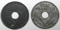 FRANCE Zinc 1942 10 Centimes WWII Issue XF+ KM# 898 RANDOM PICK (1 Coin) (939)