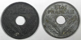 FRANCE Zinc 1942 10 Centimes WWII Issue XF+ KM# 898 RANDOM PICK (1 Coin) (939)