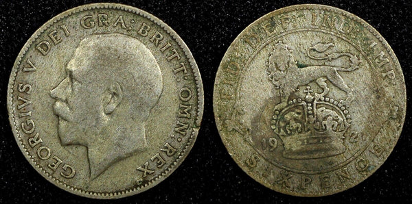 Great Britain George V (1910-1936) Silver 1927 6 Pence KM# 828 (24 188)