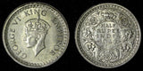 India-British George VI Silver 1942 (B) 1/2 Rupee Bombay ERROR UNC KM# 552 (827)