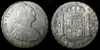 Bolivia Charles IV Silver 1808 PTS PJ 8 Reales Last Year Type XF KM# 73 (551)
