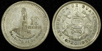 GUATEMALA Silver 1955 10 Centavos Casa de Moneda de Guatemala KM# 256.1 (2 562)