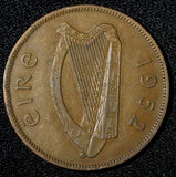 Ireland Republic Bronze 1952 1 Penny Hen with chicks KM# 11 (28 995)