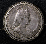 GREAT BRITAIN Medal,Pin,Brooch Silver 1902 Edward VII and Alexandra Coronation