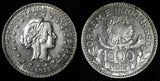 BRAZIL Silver 1913 A  1000 Reis 1 Year Type XF KM# 513 (27 456)