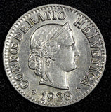 Switzerland Nickel 1939 B 10 Rappen Libertas UNC KM# 27b (27 266)