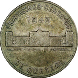 GUATEMALA Silver 1943 25 Centavos Mintage-900,000 Philadelphia Mint KM# 253 (61)