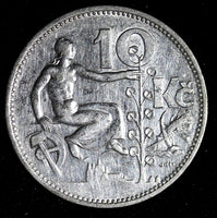 Czechoslovakia Silver 1931 10 Korun 30 mm KM# 15 (27 847)
