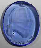 W.A.MOZART PENDANT .CAMEO STYLE . OVAL LIGHT BLUE  COLOR 37mm X 30mm (4258)