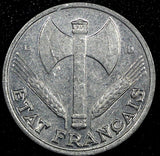 France Aluminum 1944 B 50 Centimes WWII Issue Beaumont Mint KM# 914.2 (24 970)