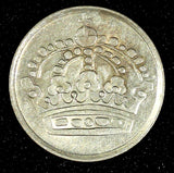 SWEDEN SILVER Gustaf VI 1955 10 ORE High Grade KM#823 (28 159)