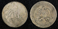 Mexico ESTADOS UNIDOS MEXICANOS Silver 1907 M 10 Centavos  KM#428 (27 293)