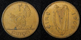 Ireland Republic Bronze 1966 1 Penny hen with chicks  KM# 11 (28 999)