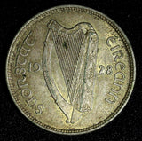 Ireland Republic Silver 1928 Florin 1st Year Type Salmon 28.5 mm KM# 7 (28 379 )