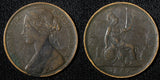 Great Britain Victoria Bronze 1862 1 Penny KM# 749.2 (28 926)