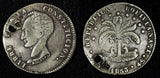 BOLIVIA Simon Bolivar Silver 1853  J 4 Soles Paz Barehead RARE KM# 124.1 (590)