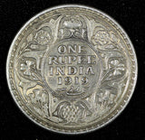 India-British George V Silver 1919 (C) Rupee Calcutta Mint KM# 524 (27 324)