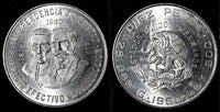 MEXICO Silver 1960 Mo 10 Pesos War of Independence 40mm ;28,88g. UNC  KM# 476(3)