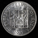 Czechoslovakia Silver 1931 10 Korun 30 mm HIGH GRADE KM# 15 (28 595)