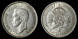 Great Britain George VI Silver 1942 Florin 2 Shillings WWII KM#855 (28 462)