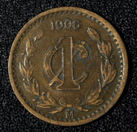 Mexico ESTADOS UNIDOS MEXICANOS Bronze 1906 1 Centavo narrow date KM# 415 (878)