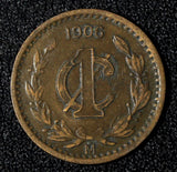 Mexico ESTADOS UNIDOS MEXICANOS Bronze 1906 1 Centavo narrow date KM# 415 (878)