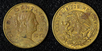 MEXICO Bronze 1968 Mo 5 Centavos Large type KM# 426 (27 911)