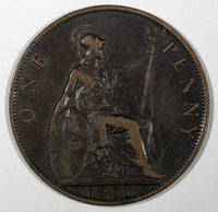 Great Britain Victoria Bronze 1901 1 Penny 30.8 mm Last Year KM# 790  (28 189)