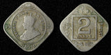 India-British George V 1929 2 Annas Calcutta Mint KM# 516 (27 621)