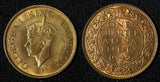 India-British George VI 1942 (B) 1/4 Anna UNC Nice Red Toning KM# 531 (30 144)