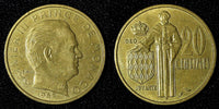 MONACO Rainier III 1962 20 Centimes PARIS Mint KM# 143 (28 081)